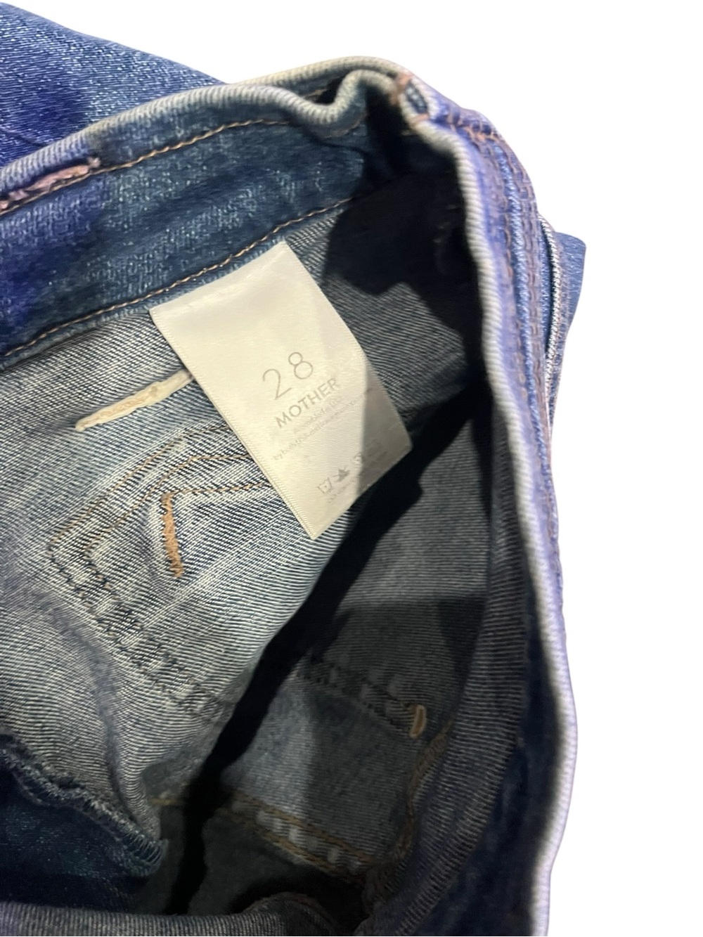 MOTHER The Rambler Tie Patch Ultra High-Rise Jeans - Picture 5 of 9